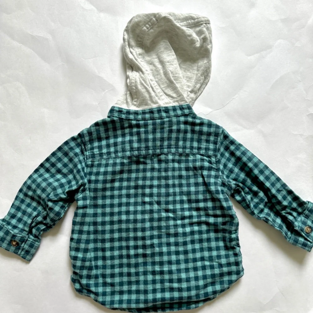 Carter's Baby Boy Matching Set Size 6M Fox Plaid Khaki